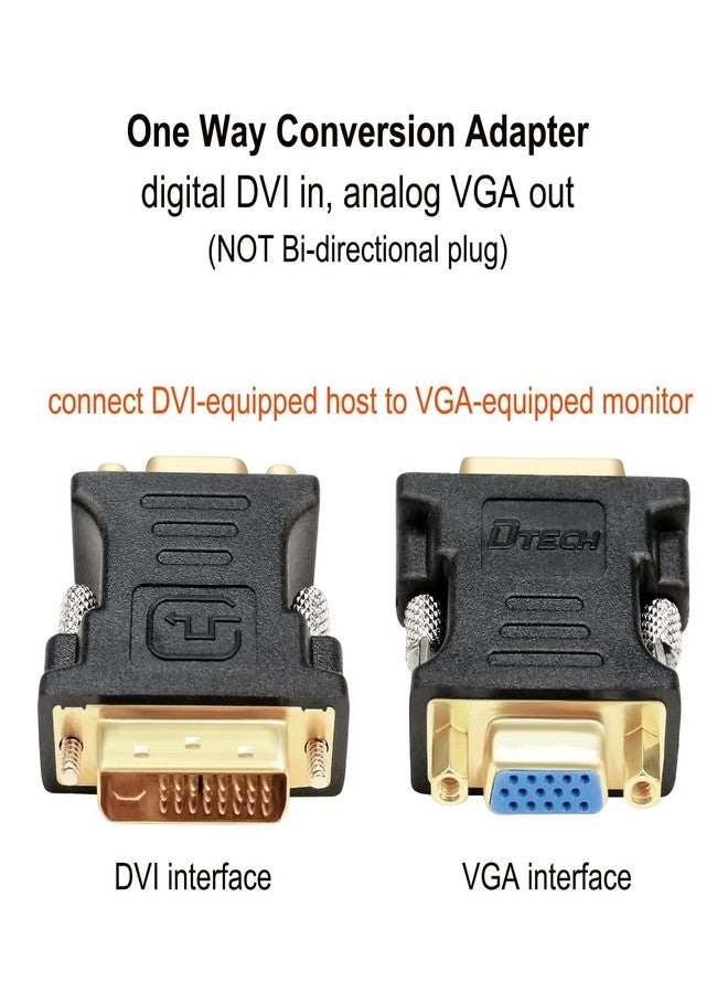 DTECH DVI to VGA Adapter DVI-D Male to VGA Female Converter 1080P Video Connector 24+1 Pin for Monitor Computer Projector - Image 3